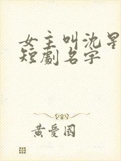 女主叫沈星晚的短剧名字