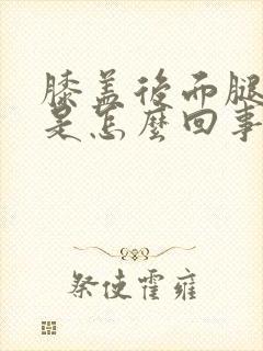 膝盖后面腿弯疼是怎么回事