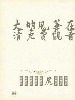 大明风华在线高清免费观看封面