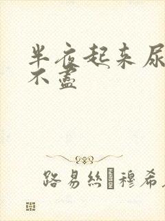 半夜起来尿频尿不尽封面