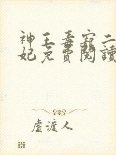 神王毒宠二嫁王妃免费阅读全文