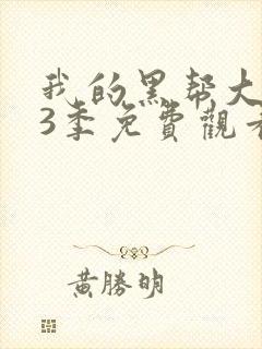 我的黑帮大佬第3季免费观看高清版封面