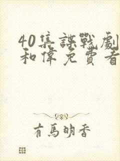 40集谍战剧于和伟免费看