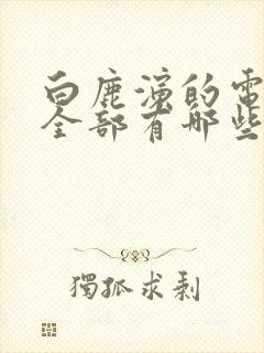 白鹿演的电视剧全部有哪些