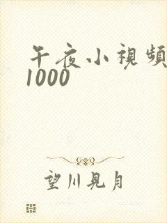 午夜小视频亚洲1000封面