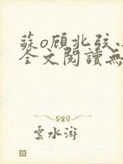 苏o顾北弦小说全文阅读无弹窗