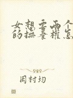 女想要两个孩子的抚养权怎么办