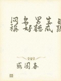 网名 男生 昵称 好听成熟稳重