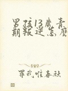 男孩13岁青春期叛逆怎么办