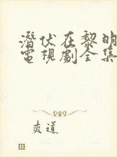 潜伏在黎明之前电视剧全集免费观看