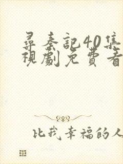 寻秦记40集电视剧免费看全集