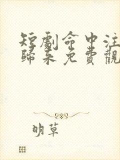 短剧命中注定缘归来免费观看