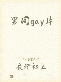 男同gay片封面