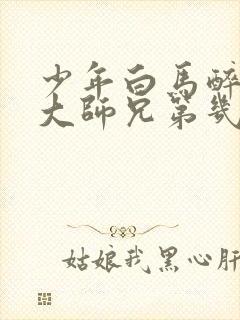 少年白马醉春风大师兄第几集出现的