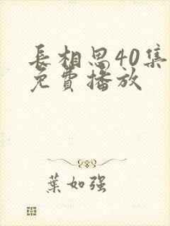 长相思40集全免费播放