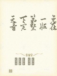 天下第一免费观看完整版在线全集封面
