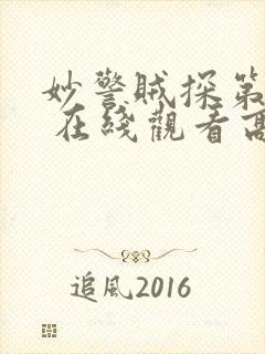 妙警贼探第一季 在线观看高清