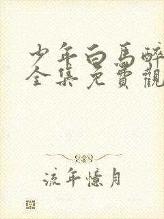 少年白马醉春风全集免费观看全集