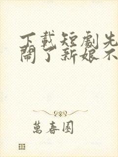 下载短剧先生别闹了新娘不是你的封面