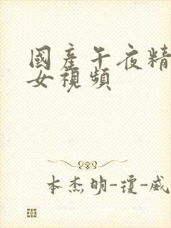 国产午夜精品美女视频封面