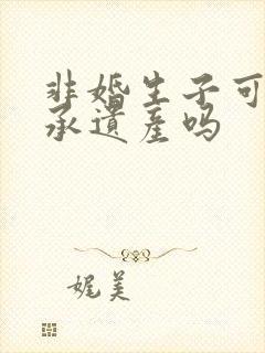 非婚生子可以继承遗产吗封面