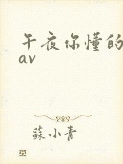 午夜你懂的日韩av