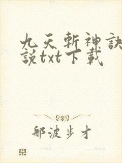 九天斩神诀 小说txt下载
