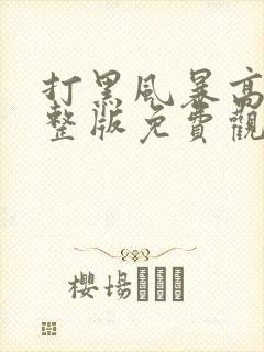 打黑风暴高清完整版免费观看