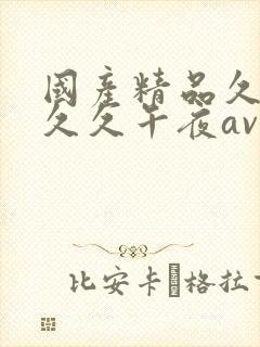 国产精品久久久久久午夜av