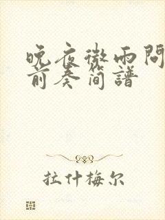 晚夜微雨问海棠前奏简谱