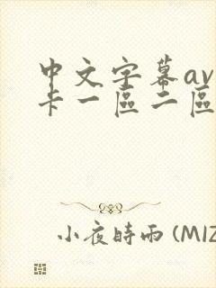 中文字幕av不卡一区二区区