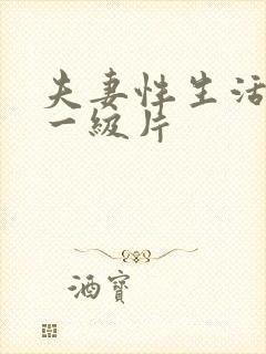 夫妻性生活黄色一级片