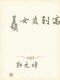 美女爽到高潮视频