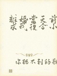 离婚当天前夫跪求我复合小说阅读全部封面