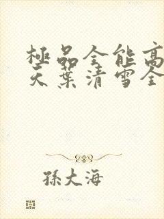 极品全能高手夏天叶清雪全文免费阅读