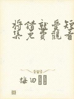 将错就爱短剧全集免费观看高清