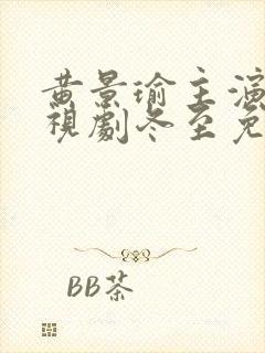 黄景瑜主演的电视剧冬至免费观看