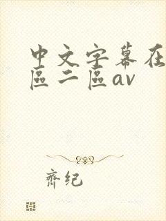 中文字幕在线一区二区av