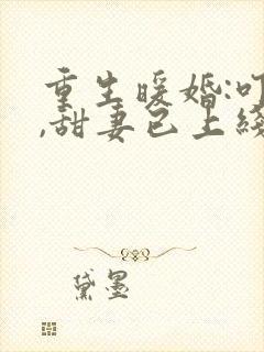 重生暖婚:叮咚,甜妻已上线