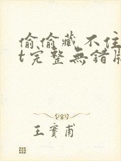 偷偷藏不住txt完整无错版封面