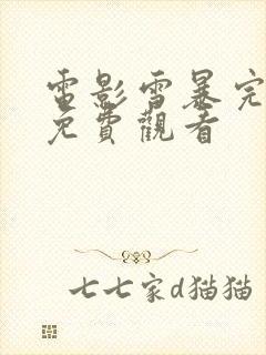 电影雪暴完整版免费观看