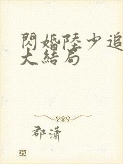 闪婚陆少追妻忙大结局