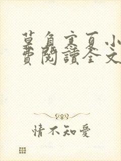 莫负寒夏小说免费阅读全文封面