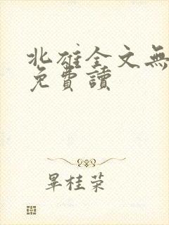 北雄全文无弹窗免费读封面