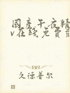 国产午夜精品av在线免费观看