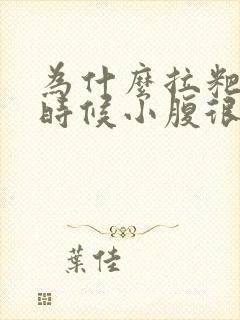 为什么拉粑粑的时候小腹很疼