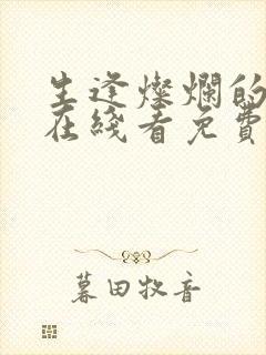 生逢灿烂的日子在线看免费完整版