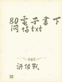 80电子书下载网站txt