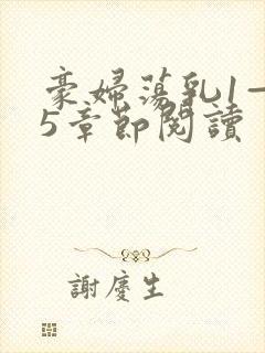 豪妇荡乳1—15章节阅读