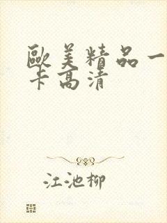 欧美精品一道一卡高清